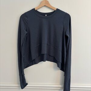 FP Movement by Free People Charcoal Layered Long Sleeve Top
